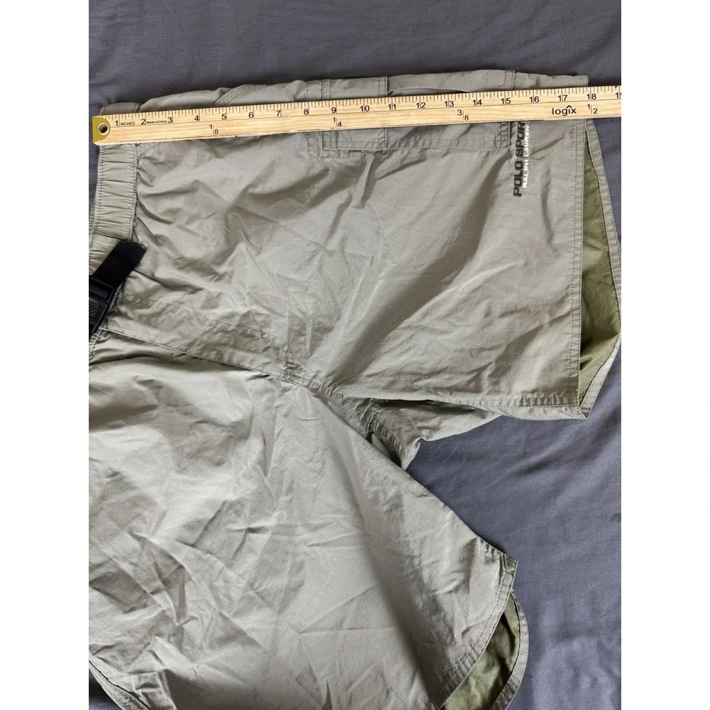 Polo Sport Ralph Lauren Cargo Shorts Men's Large‎ Light Green Belted 7